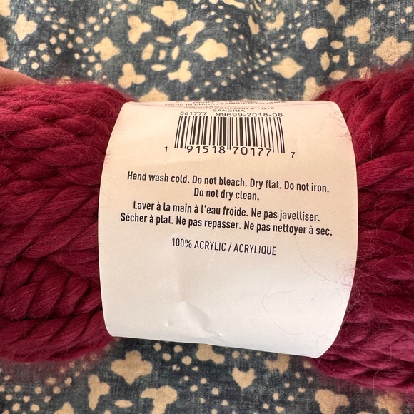 Acrylic Yarn Lot - Burgundy and Rainbow - Picture 7 of 9